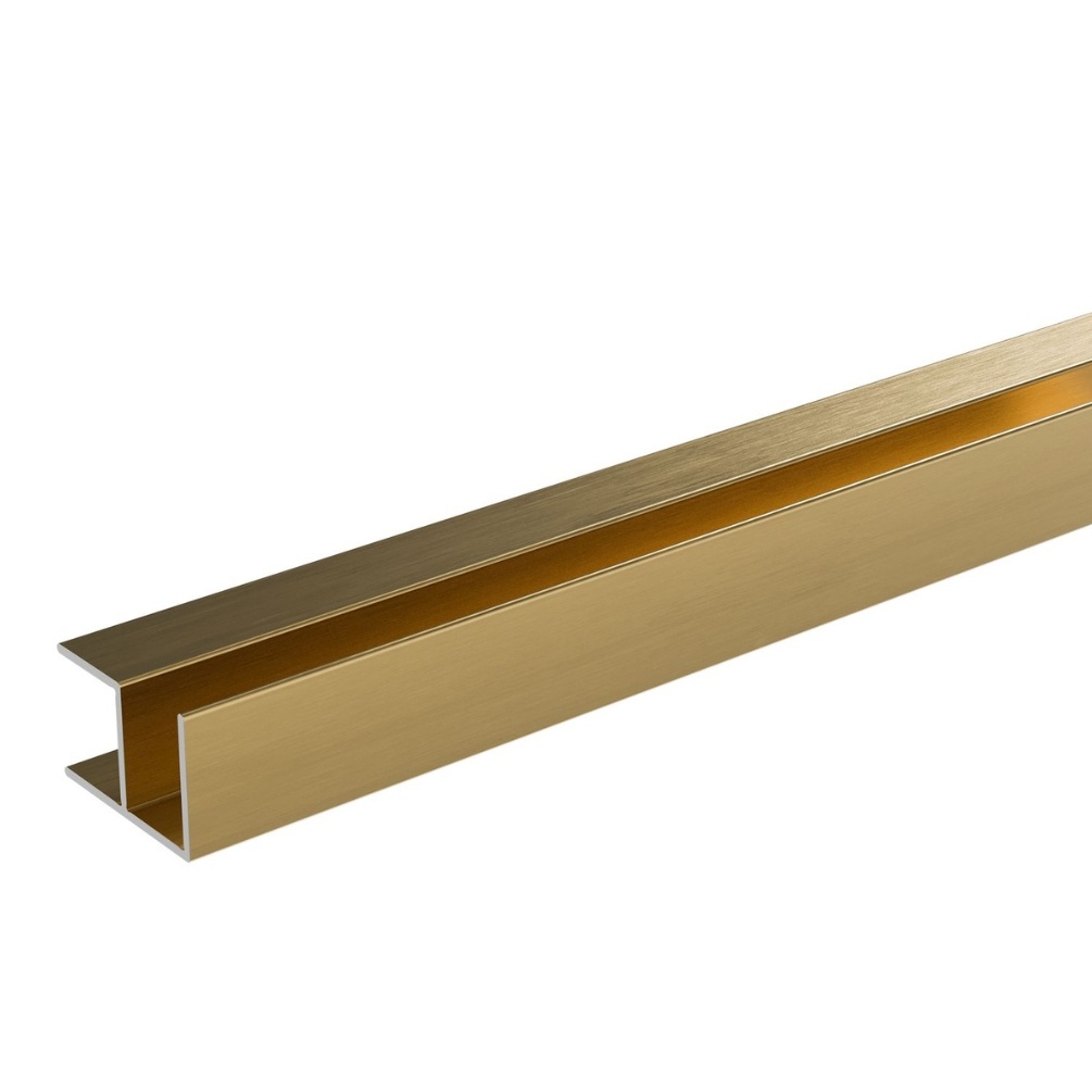 Cut out image of the Showerwall Laminate Brushed Gold External Corner Trim  - EC5